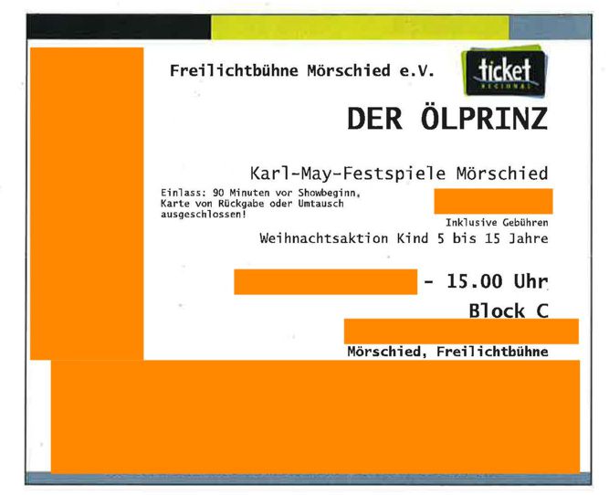 Eintrittskarte